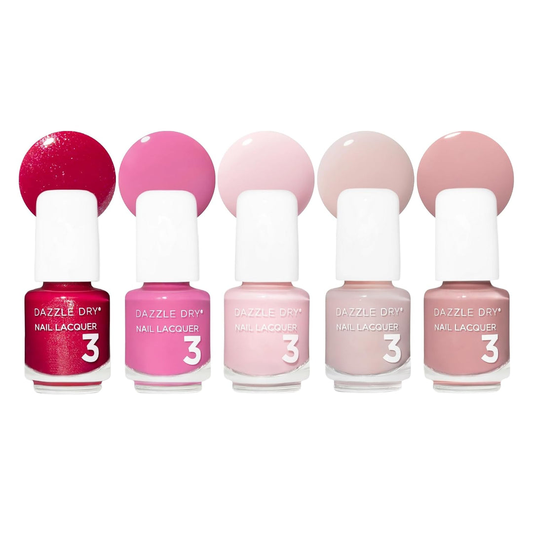 Dazzle Dry Mini Flight - Lo Mejor en Rosas - 5 Mini Esmaltes | Jueg...