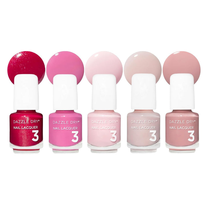 Dazzle Dry Mini Flight - Lo Mejor en Rosas - 5 Mini Esmaltes | Jueg...