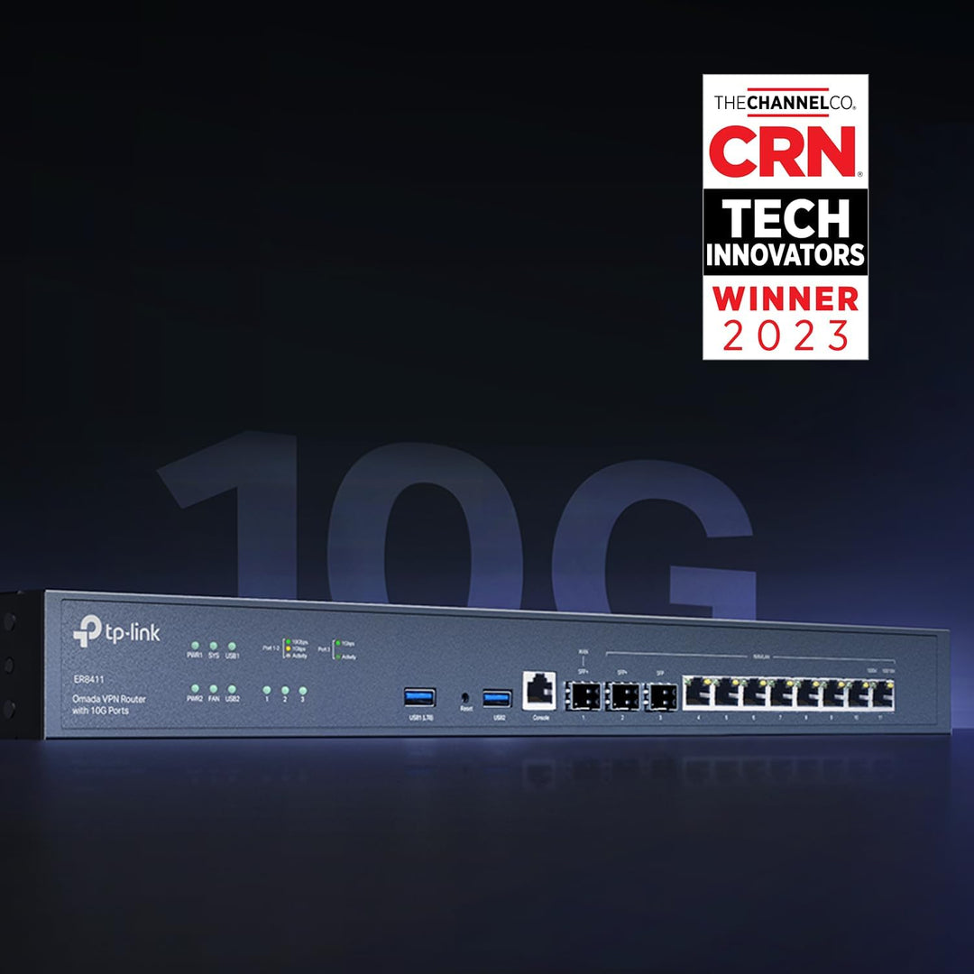 TP-Link ER8411 Enterprise Wired 10G VPN Router - Hasta 10 puertos W...
