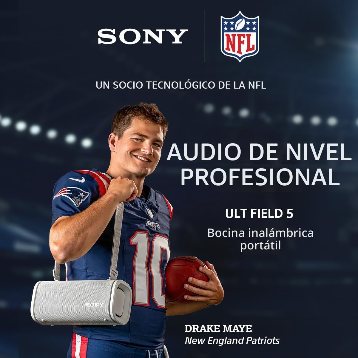 Sony ULT Field 5 Altavoz portátil inalámbrico Bluetooth resistente al agua, negro