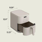 bella Freidora de Aire Delgada de 6 Qt, Utensilios de Cocina Fits-anywhere™, Revestimiento Antiadherente de Cerámica EverGood™, Temperatura Ajustable, 6 Opciones de Cocción Preestablecidas, Apagado