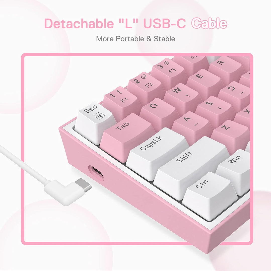 Redragon K617 Fizz 60% teclado con cable para juegos RGB, teclado m...