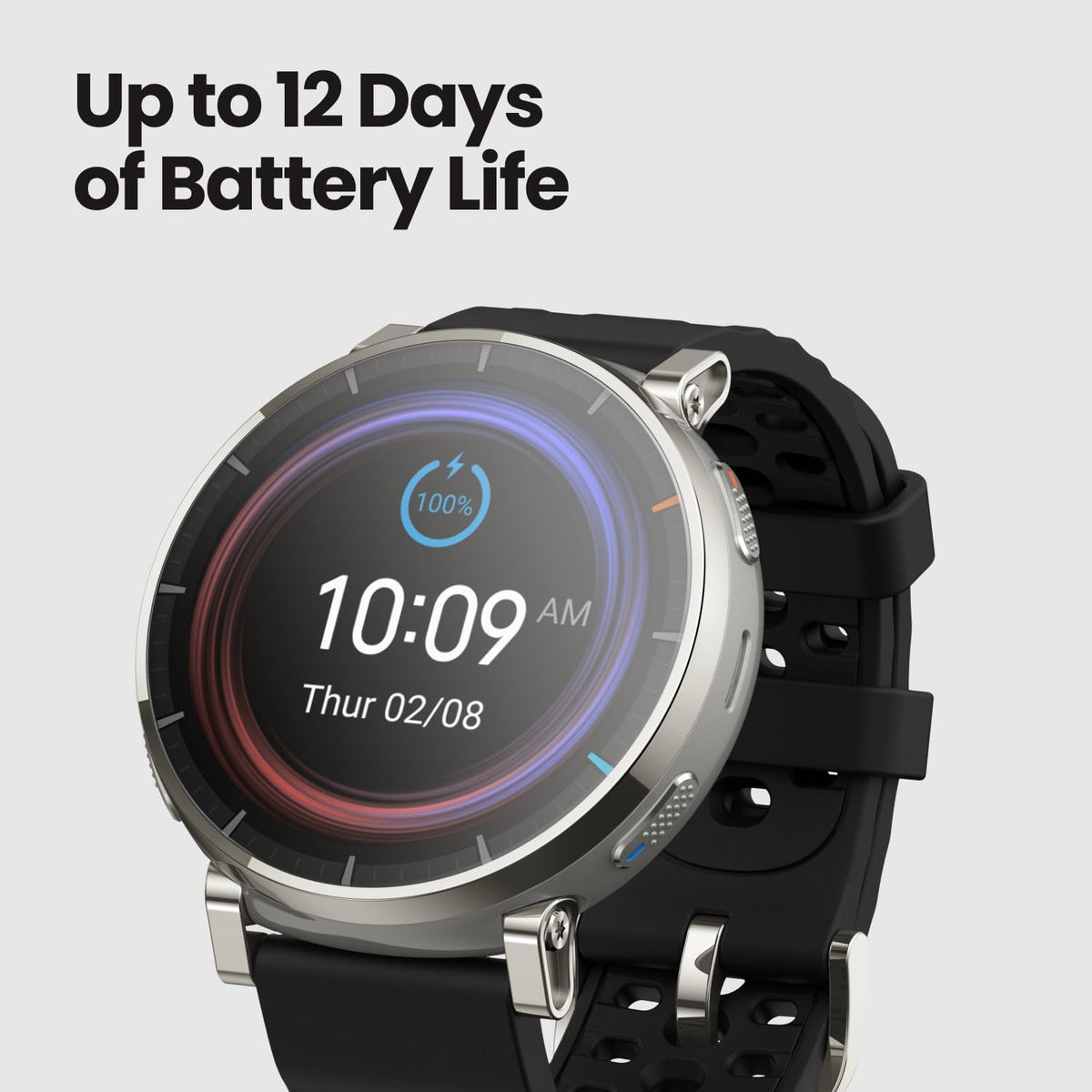 Amazfit Active 3 - Reloj inteligente, cristal de zafiro AMOLED de 1.32