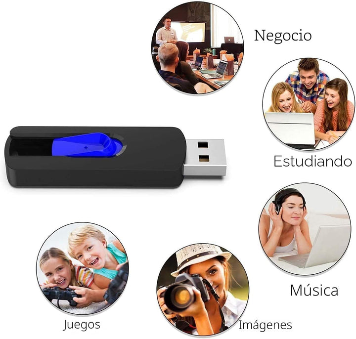 RAOYI Paquete de 5 unidades flash USB de 64 GB, unidades de memoria...