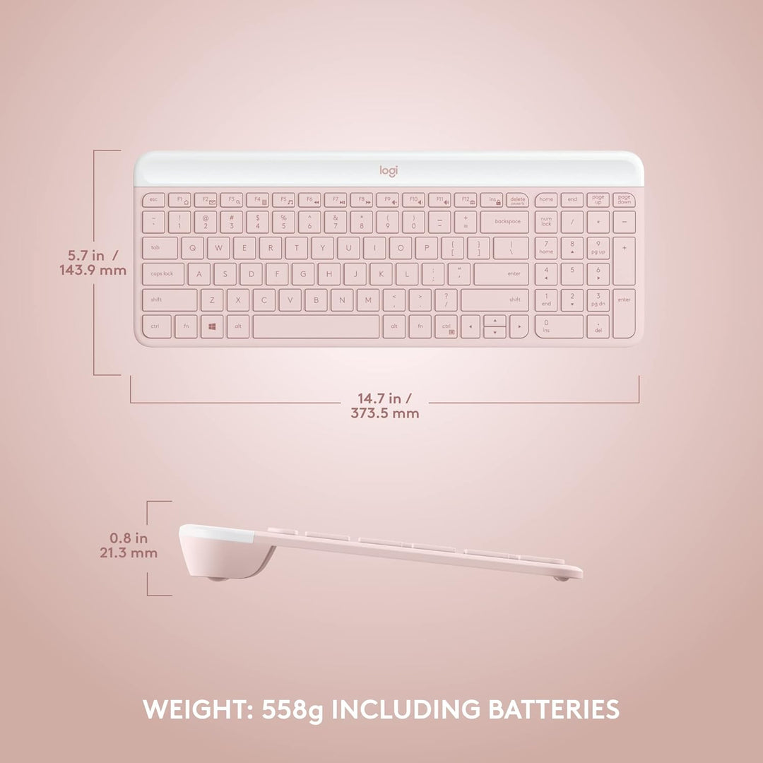 Logitech MK470 - Combo de teclado y mouse inalámbricos delgados, di...