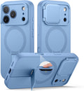 SURITCH para iPhone 18 Pro funda para MagSafe, Tapacámara, Azul Claro