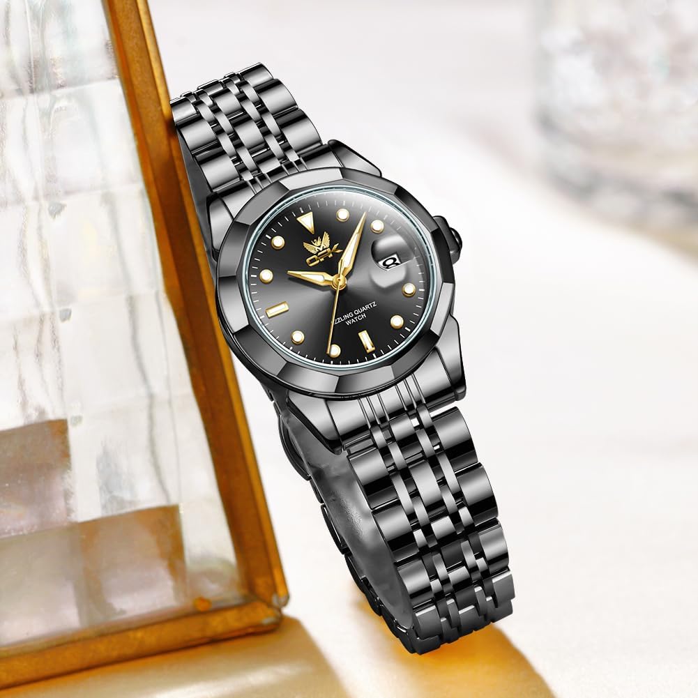 OPK Reloj de pulsera para mujer de acero inoxidable para mujer