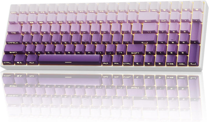 ZORNHER ZH100 Wireless Mechanical Keyboard,98% Purple Creamy Keyboa...