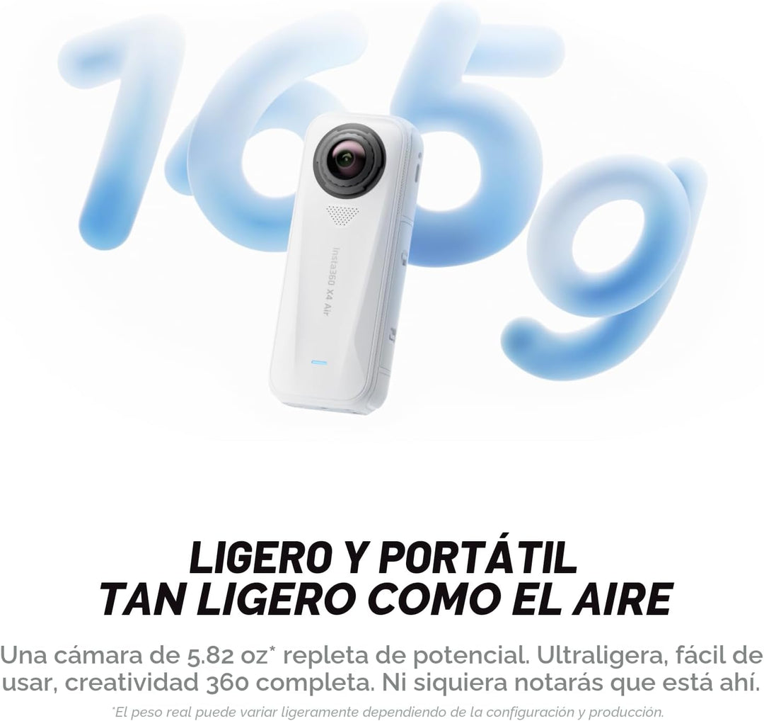 Insta360 X4 Air - Cámara 360 de 8K ligera de 165g, efecto de palo d...