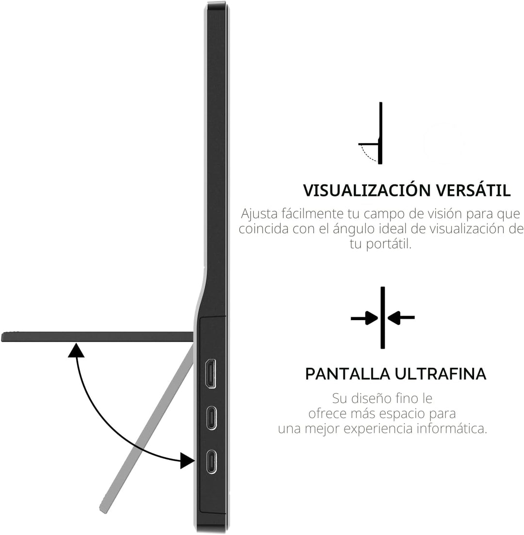 Monitor portátil Anyuse FHD IPS USB-C HDMI de 15.6" | 1080P 60H...