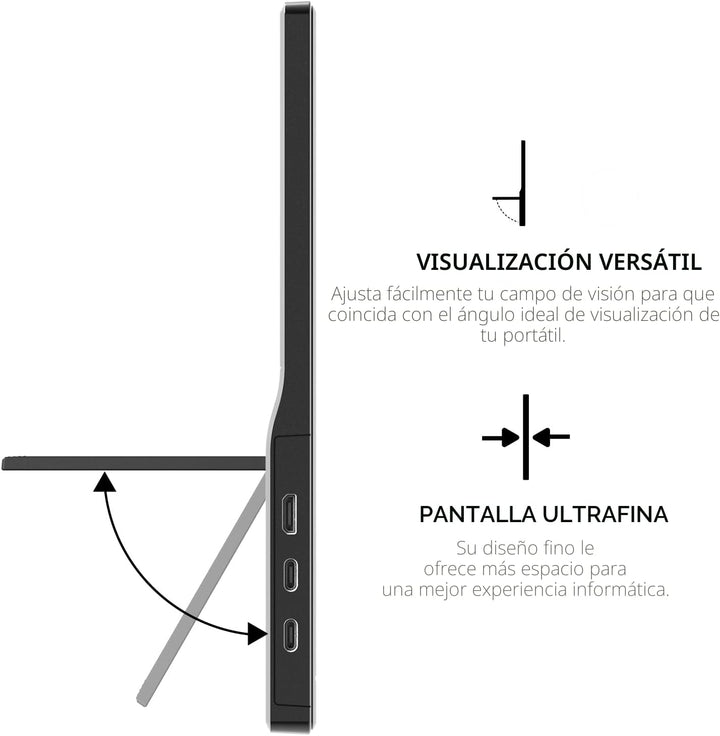 Monitor portátil Anyuse FHD IPS USB-C HDMI de 15.6" | 1080P 60H...