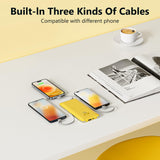Cargador portátil de 10000 mAh con cables integrados y enchufe de p...