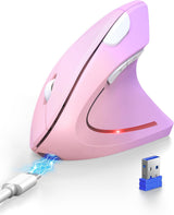 TECKNET Ratón ergonómico recargable Bluetooth \u2013 Ratones vertic...