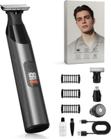 Recortadora de barba para hombres y cabello corporal, hoja de doble...