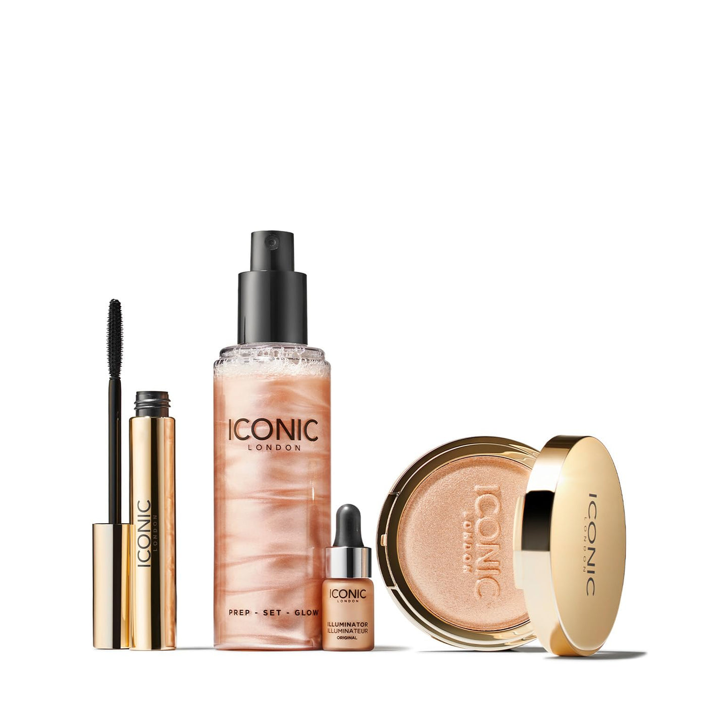ICONIC LONDON Makeup Set for Natural Glow and Radiant Highlight, Pe...