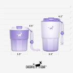 CHEERFUL GOAT Taza de café con forro de cerámica, vaso aislado de viaje de acero inoxidable con forro de cerámica, con tapa, taza a prueba de fugas de 10 onzas para café con agua caliente y fría en