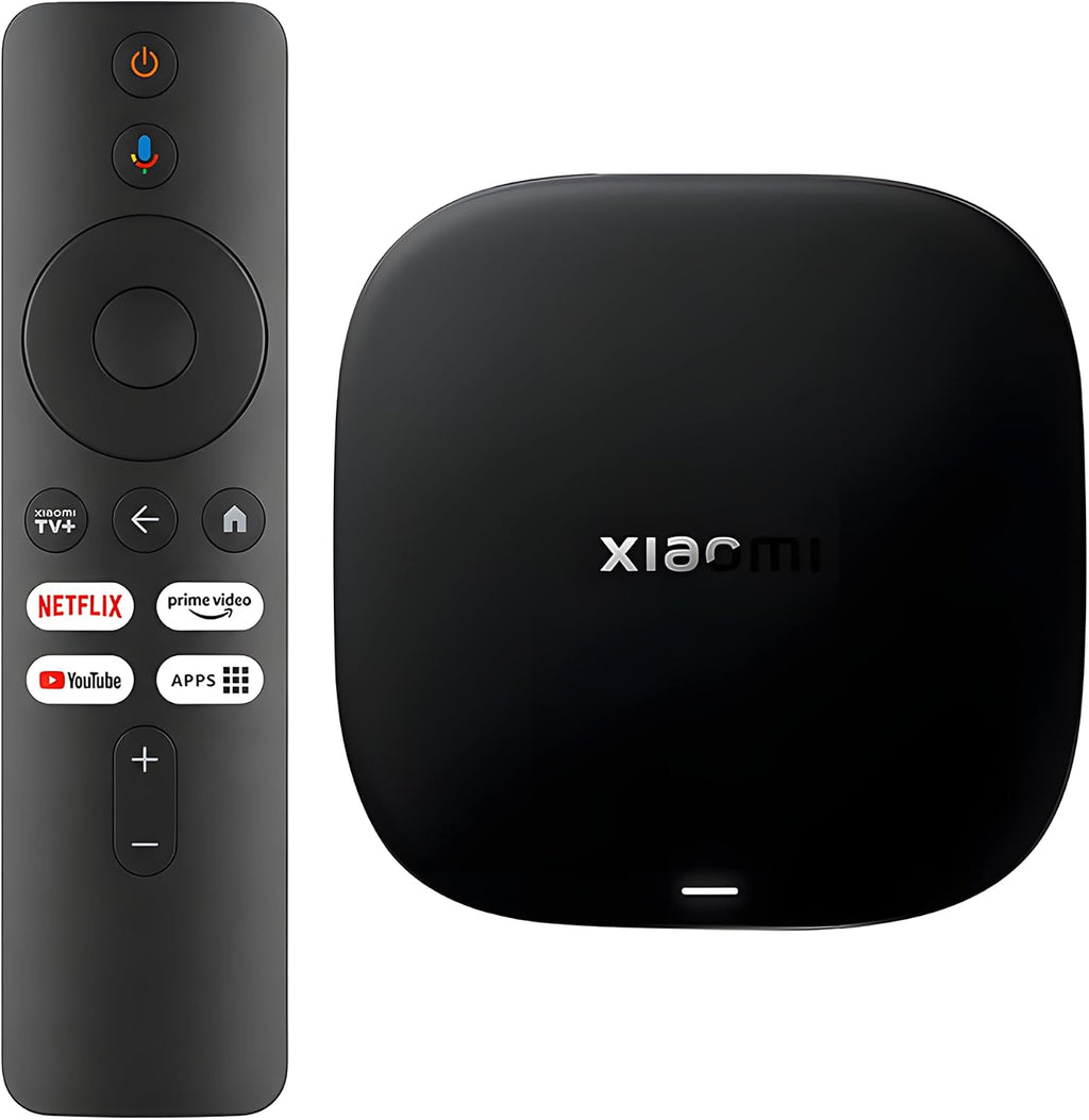 Xiaomi Android Google TV Box S 3ª generación, 4K UHD TV Box Dolby Vision Atmos y DTS:X, 2 GB + 32 GB de almacenamiento WiFi 6 HDMI 2.1 360° Bluetooth Control remoto de voz para televisión, Internet Smartphones Streaming