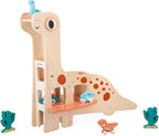 Janod - Dino - Garaje de dinosaurios de madera - Edades 2-6 años