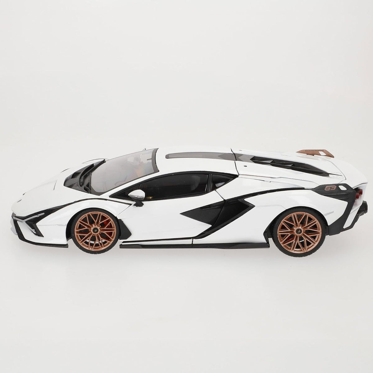 Bburago - Lamborghini Sian FKP 37, 1:18 escala de coche de metal a escala, blanco, 3+