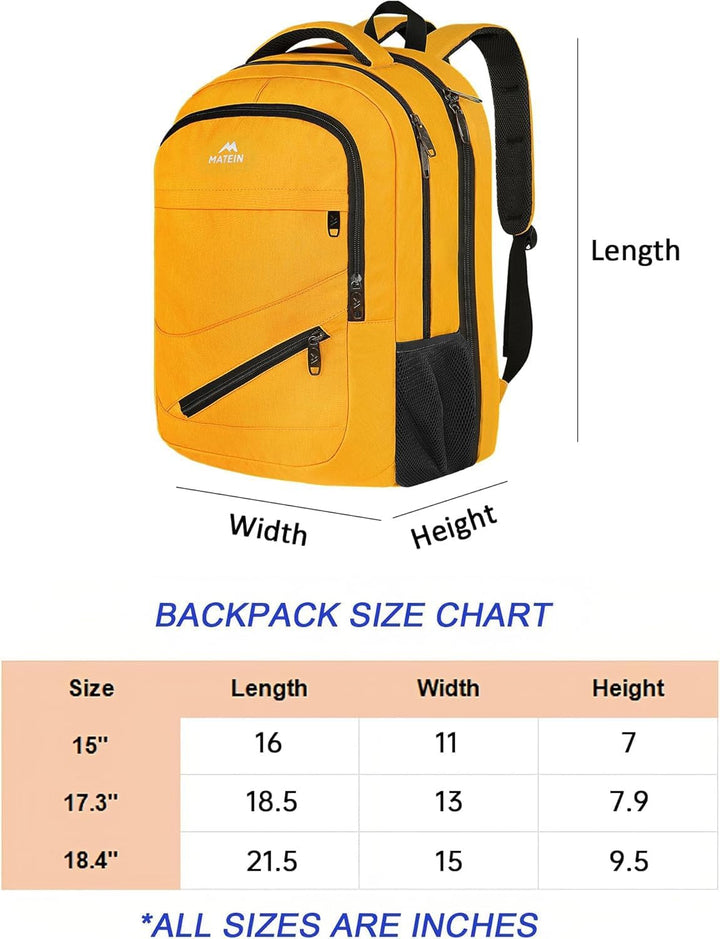 MATEIN Mochila de 18.4 pulgadas aprobada por la TSA, mochila extrag...
