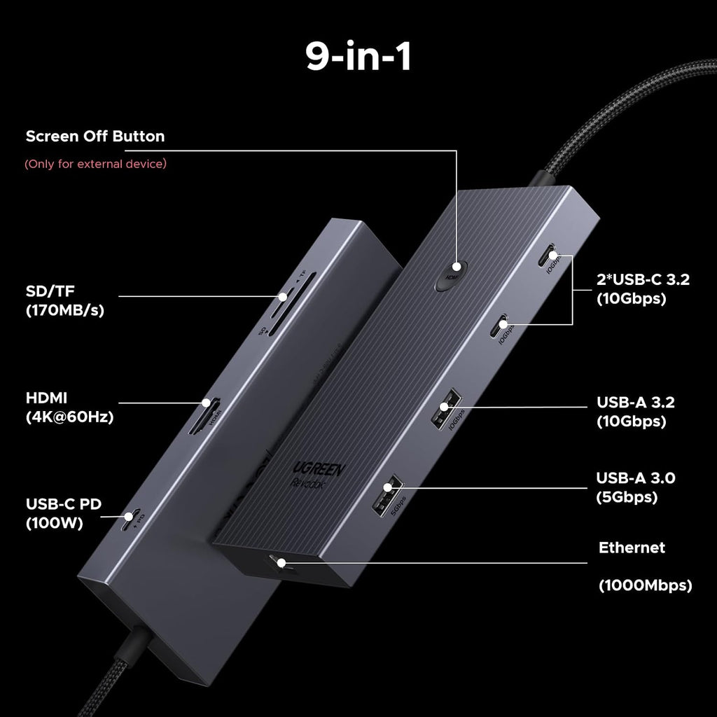 UGREEN, 75028, hub USB 3.0 de 4 puertos