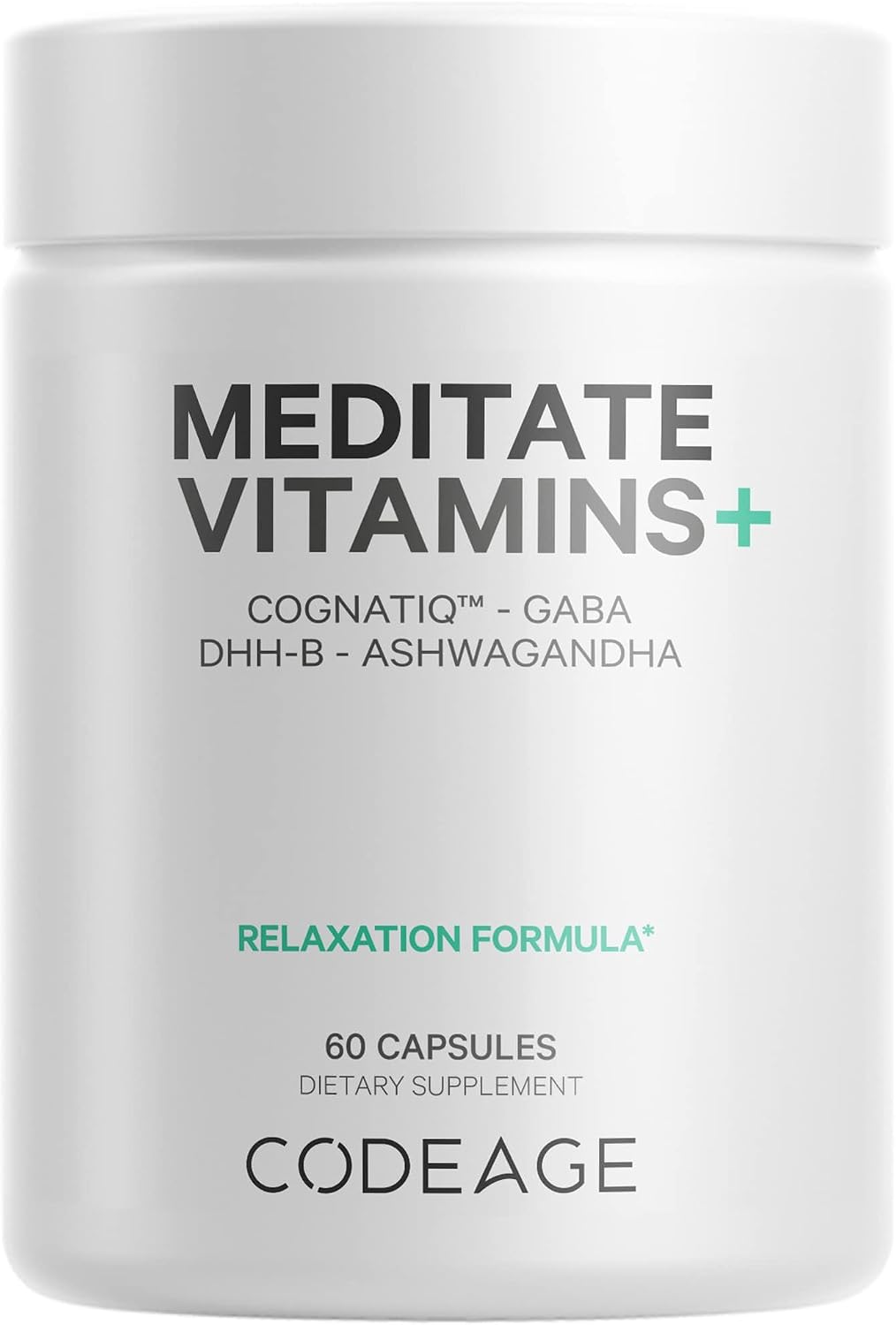 Codeage Meditate Vitaminas+ Suplemento - CognatiQ, DHH-B, GABA, Ash...