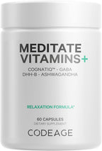 Codeage Medite Vitaminas+, CognatiQ, Ashwagandha, GABA, 60 Cápsulas