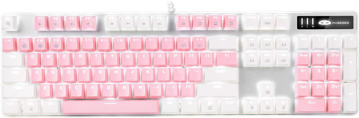MageGee Teclado mecánico para juegos, nuevo teclado mejorado con in...
