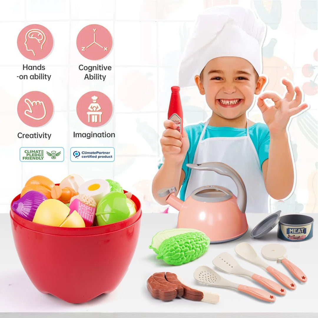 100 piezas de juego de cocina, ollas, sartenes, utensilios de cocin...