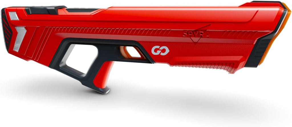 SPYRA Pistola de Agua Eléctrica, Lanzador de Agua Exterior con Pantalla LED, Rojo