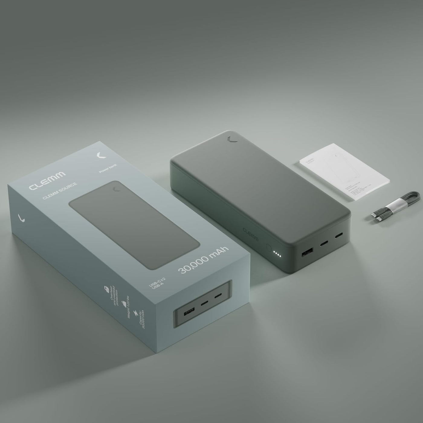 Clemm Cargador portátil de 30000 mAh, batería externa para iPhone,...