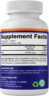 Vitamatic Biotina 10,000 mcg (10 mg) para cabello, piel y uñas más...