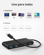 Belkin, AVC023ttBK-BX, hub USB de 7 puertos, alimentado