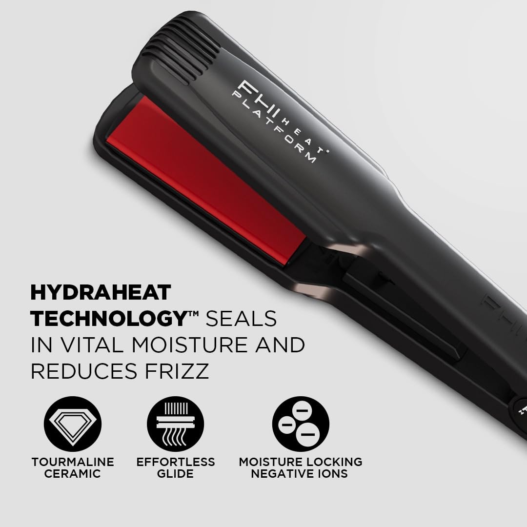 FHI HEAT Plancha de pelo de turmalina Platform Pro Styling para tod...