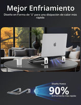 JCZT Soporte de aluminio para laptop, soporte para portátil con rep...