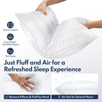 Juego de 2 almohadas de cama suaves para dormir mullidas tamaño