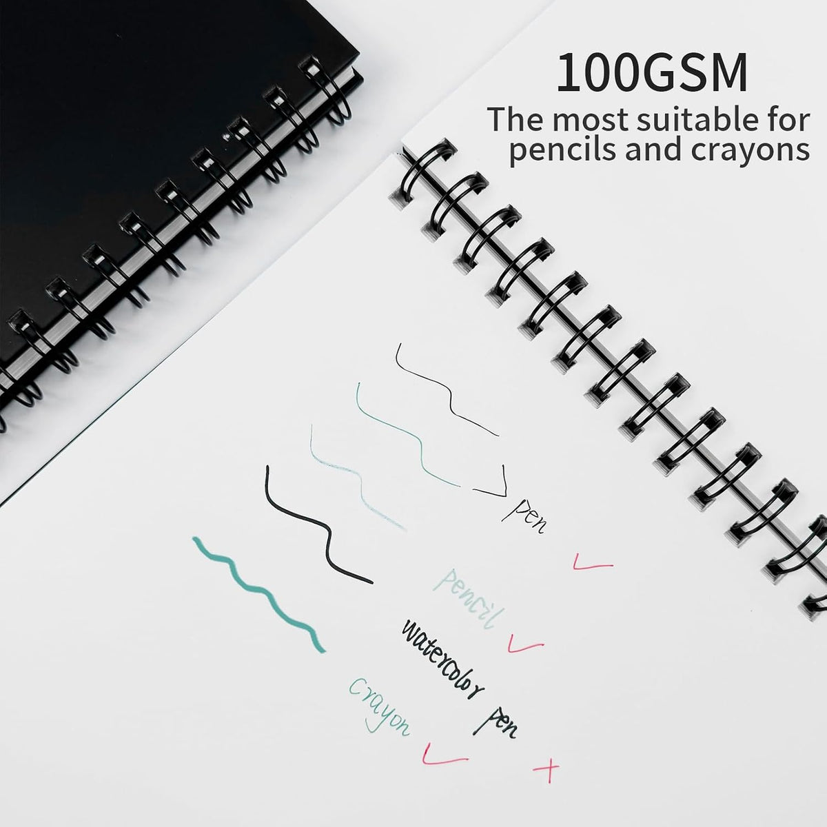 Cuaderno espiral sin forro de 8.5 x 11 pulgadas, diario en