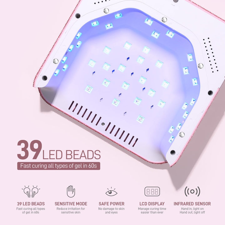 GAOY Lámpara de uñas LED UV inalámbrica para uñas de gel, luz UV re...