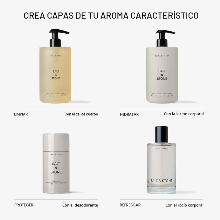 Salt &amp; Stone Gel de baño con antioxidantes para una humedad pro...