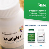 4Life Multiplex Suplemento de bienestar mineral multivitamínico, 60...