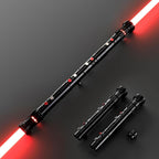 Sable de luz RGB3.0 de doble hoja con balanceo suave, sable de luz de duelo con control de movimiento, 16 fuentes de sonido, sables de luz con color infinito y 16 colores sólidos
