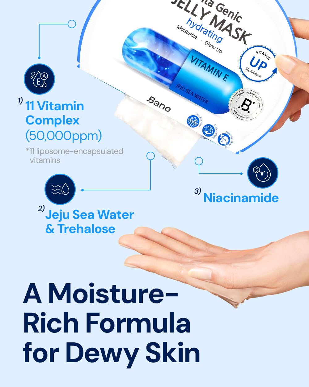 Bano Vita Genic Jelly Mascarilla Hidratante Facial 10EA \u2013 Masc...