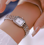 BESTKANG Reloj de pulsera con esfera cuadrada para mujer, estilo retro, con movimiento de cuarzo, reloj de pulsera pequeño para mujer