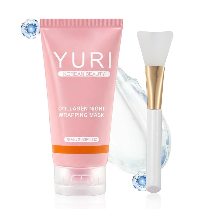 YURI - Máscara de colágeno, máscara de envoltura nocturna de coláge...