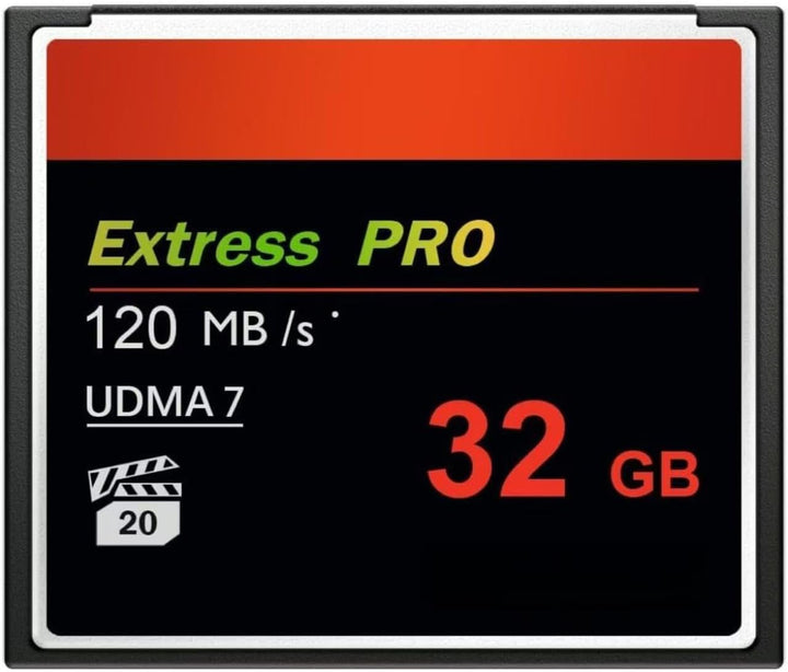 Velocidad UDMA de 32 GB hasta 120 MB/sfor Profesional