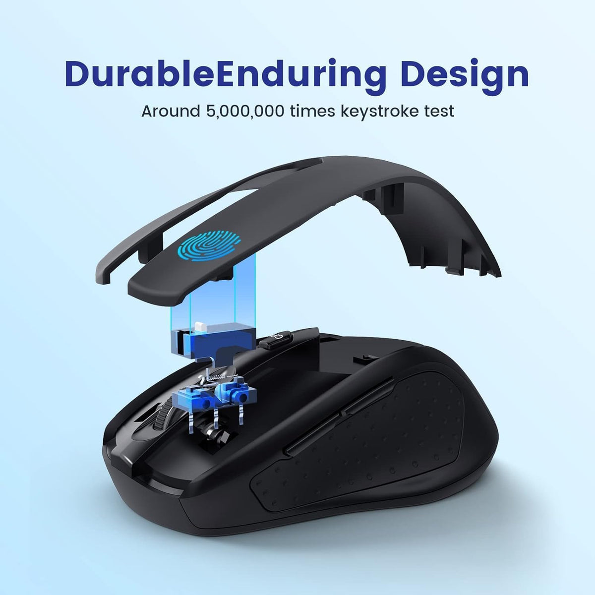HOTWEEMS D-09 - Mouse inalámbrico para computadora portátil, Ergo G...