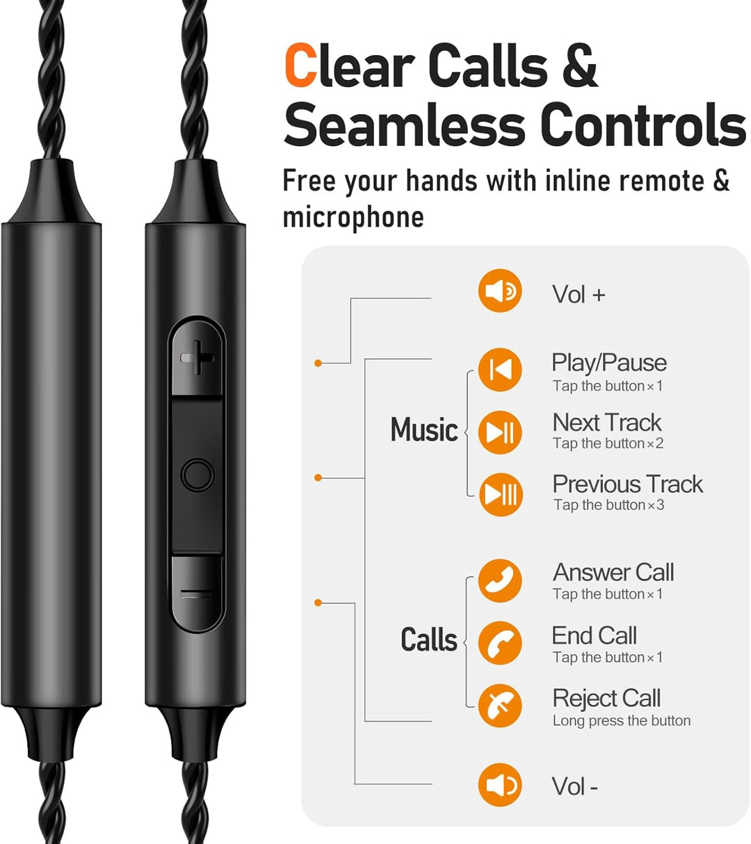 Vibes - Auriculares con cable de 6.8 fl oz, auriculares de alta fid...