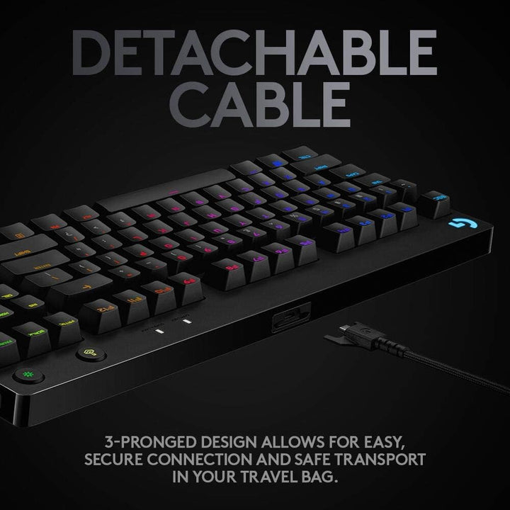 Logitech G PRO Teclado Mecánico para Juegos, Diseño Ultra Portátil...