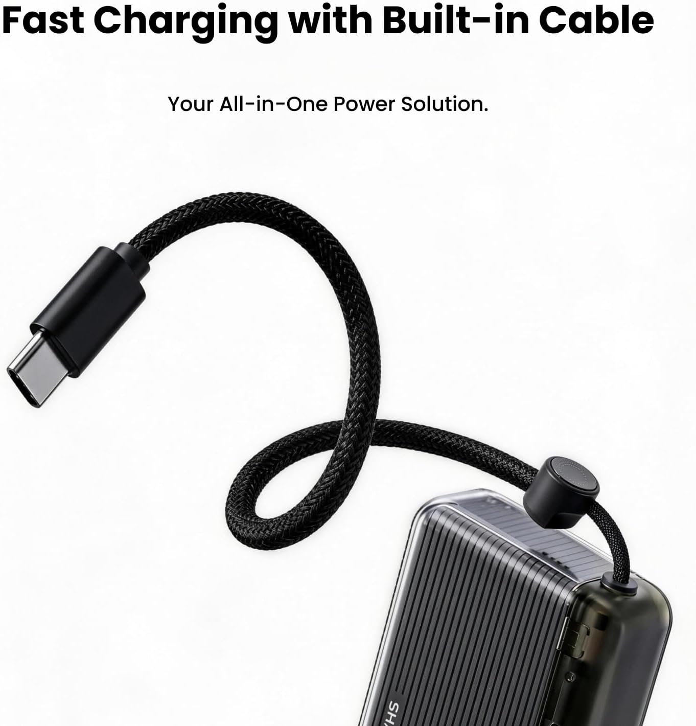 Mini cargador portátil 10000mAh banco de energía con cable incorpor...