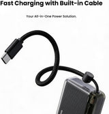 Mini cargador portátil 10000mAh banco de energía con cable incorpor...